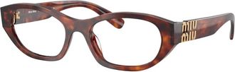 Miu Miu Glasses, unisex, Brown, Size: 55 MM MU 03Wv Cat Eye Eyeglasses