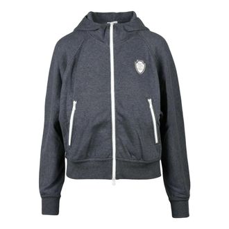 Brunello Cucinelli Brunello Cucinelli, Zip-throughs, female, Gray, Size: S Zip Sweatshirt