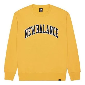 New Balance Mens New Balance Alphabet Printing Round Neck Casual Pullover Yellow MT03515-ASE