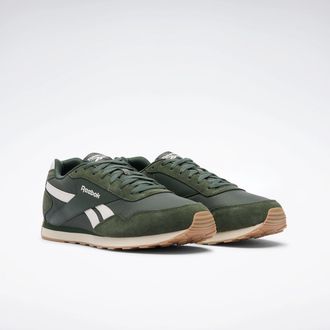 Reebok Classic Sneaker REEBOK CLASSIC REEBOK GLIDE LOW, Damen, Gr. 36,5, grit gr&uuml;n, grit gr&uuml;n, chalk, Leder, Synthetik, Textil, Schuhe Sneaker