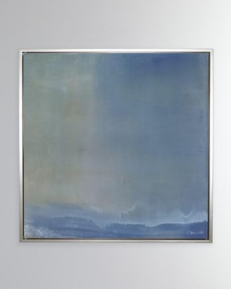 Benson-Cobb Blue Wash Hand-Embellished Giclee, 49 Sq