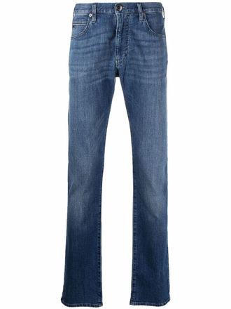 Emporio Armani J45 straight-leg jeans - men - Cotton/Spandex/Elastane - 33 - Blue