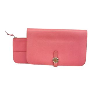 Herm&egrave;s Pink Long Wallet (Bi-Fold) (Pre-Owned)