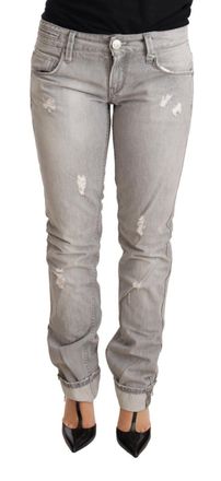 Acht Tatte Cotton Slim Fit Folded Hem Women blue Womens Jeans