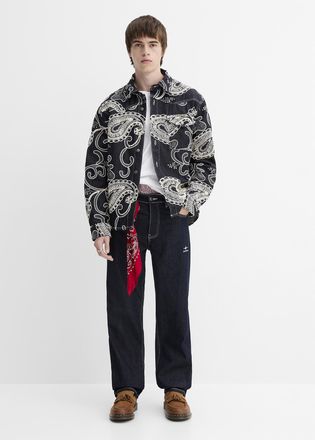 Project X Paris Mens Bandana embroidery jean Straight fit