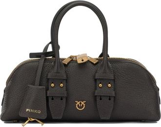 Pinko Escape Bag Horizontale Kleine Handtas - Dames - Handtassen - Bruin - ONE Size - Katoen - Tassen