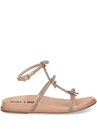 Bibi Lou Abby sandals - women - Calf Leather/Calf Leather/glass/Rubber - 36 - Neutrals