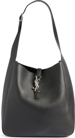 Saint Laurent Large 5 &agrave; 7 Leather Hobo Bag in Noir at Nordstrom