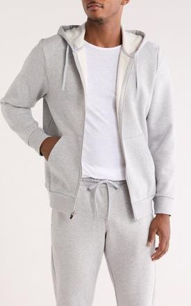 Zella Freeform Fleece Zip Hoodie in Grey Silk Light Heather at Nordstrom Rack, Size Xx-Large