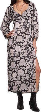 Saltwater Luxe Raina Midi Dress In Black Bloom