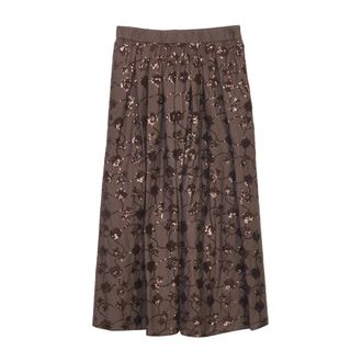 Max Mara Rokken, Dames, Bruin, M, Pailletten, Bruine Pailletten Midi Rok