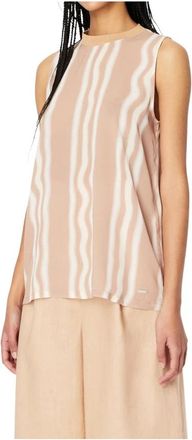 A|X Armani Exchange Sleeveless Tops - Dames - Tops zonder mouwen - Beige - M - Tops