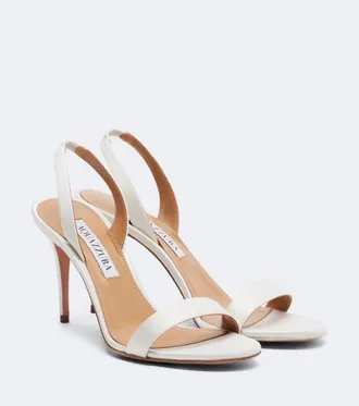 Aquazzura Sandalias So Nude 85 de sat&eacute;n