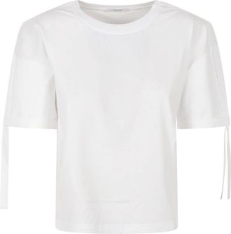 Givenchy Katoenen Lint T-shirt - Dames - T-shirts - Wit - S - Katoen - Tops