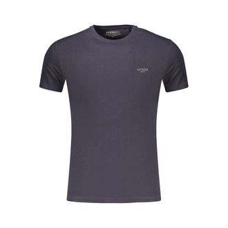 Guess Blauwe Katoenen T-Shirt voor Mannen