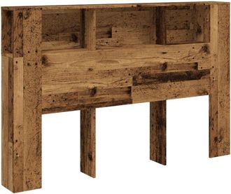 vidaXL Headboard Cabinet Old Wood 160x18.5x103.5 cm Engineered Wood Vidaxl