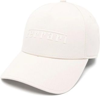 Ferrari Caps, male, Beige, Size: ONE SIZE Beige Adjustable Strap Curved Peak Hat