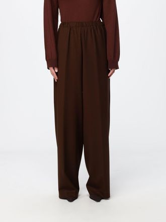 Fabiana Filippi Trevi Wool Blend Palazzo Trousers with High Elasticated Waist