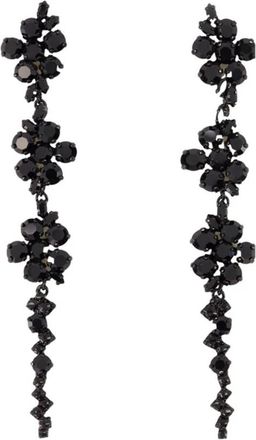 Simone Rocha Bloemen Oorbellen - Dames - Oorbellen - Zwart - ONE Size - Accessoires