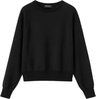Loro Piana Hoodies & sweatvesten, Dames, Bruin, M, Katoen, Viera Sweatshirt