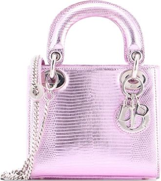 Dior Lady Dior Bag Lizard Mini satchel - Roze