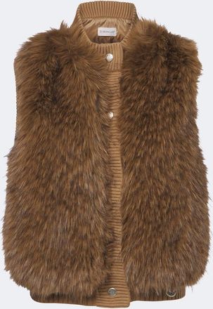 Moncler Gilet in teddy foderato in lana