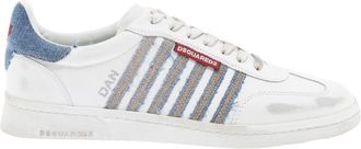 Dsquared2 White Leather Boxer Sneakers