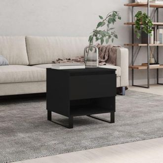 vidaXL Coffee Table Black 50x46x50 cm Engineered Wood Vidaxl