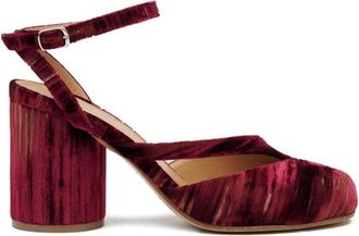 Maison Margiela Burgundy Tabi Chenille Sandals