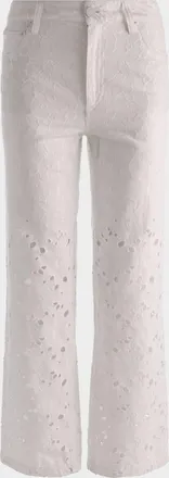 Alice & Olivia Chic Laser-Cut Jeans