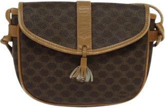 Celine Pre-owned Vintage macadam schoudertas - Dames - Vintage Schoudertas - Bruin - ONE Size - Leer - Vintage