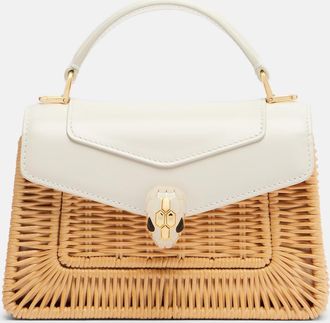 Bulgari Serpenti Forever Mini wicker top-handle bag