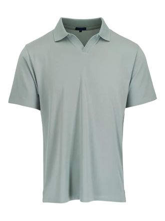 Patrick Assaraf V-neck polo shirt - men - Cotton/Spandex/Elastane - M - Green