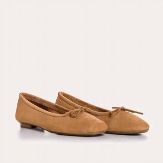 Reqins Womens Harmony Peau Flats In Camel