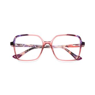 Etnia Barcelona Bruna Geometric Frame Eyeglasses with Artistic Multicolored Temples