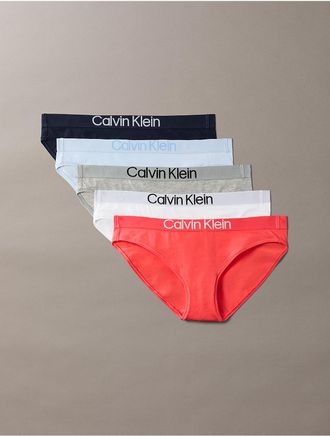 Calvin Klein Womens Maximum Cotton 5-Pack Bikini - Multi - XL