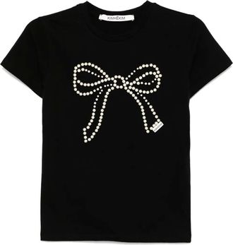 Kimhekim T-shirt con decorazione di perle - Nero