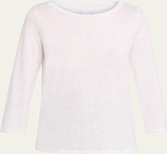 Majestic Filatures 3/4-Sleeve Organic Cotton Shirt