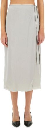 Theory Flowing Silk Midi Skirt