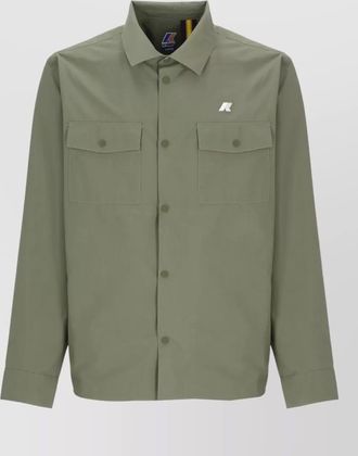 K-Way collar jacket long sleeves waterproof overshirt