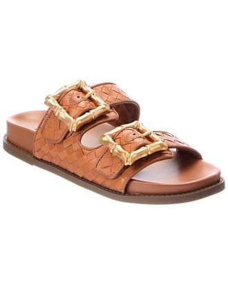Schutz Enola Sporty Leather Woven Sandal