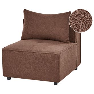 Beliani Sill&oacute;n Modular De Boucl&eacute; M&oacute;dulo De 1 Asiento Sala De Estar Moderno Marr&oacute;n Axebo