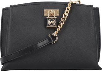 Michael Kors Ruby Saffiano Leren Messenger Tas - Dames - Schoudertassen - Zwart - ONE Size - Leer - Tassen