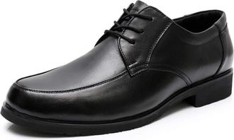 Generic Dress Oxford Formal Shoes for Men Lace Up Apron Toe Derby Shoes Cowhide Block Heel Resistant Non Slip Anti-Slip Low Top Prom(7.5 UK) Black