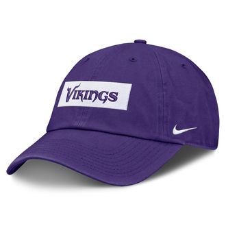 Nike Minnesota Vikings Primetime Club Wordmark Nike Mens NFL Adjustable Hat in Purple | NF0251L9M-ZW0