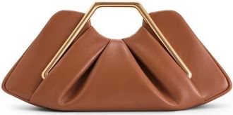 JW PEI Lila Metal Frame Clutch Bag in Brown at Nordstrom