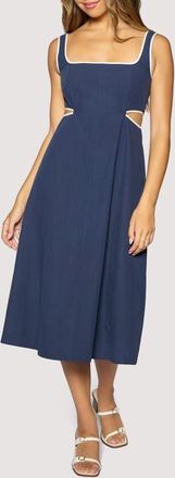 Lost + Wander Coastal Riviera Cotton Midi Dress in Navy at Nordstrom, Size X-Small