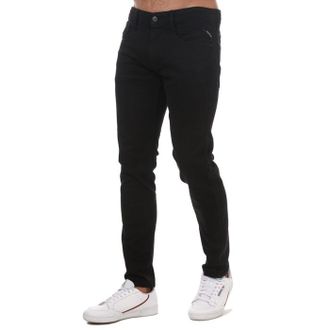 Replay Mens Replay Anbass Slim Fit Stretch Jeans in Black