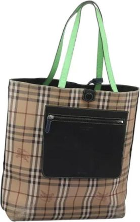 Burberry Tweedehands leren handtassen - Dames - Vintage Shopper - Beige - ONE Size - Leer - Vintage