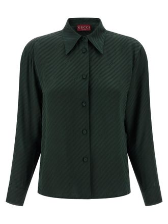 Gucci Incrocio Gg Shirt And Blouse Green